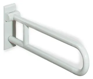 HEWI Stützklappgriff drehb. Ser 801, L:900mm, Stahlkern signalweiß