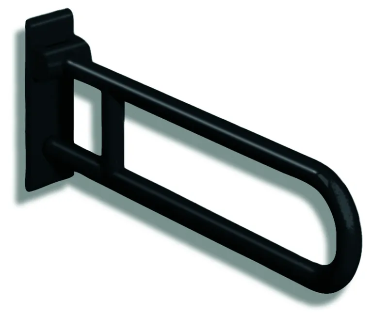 HEWI Stützklappgriff drehb. Ser 801, L:750mm, Stahlkern anthrazitgrau