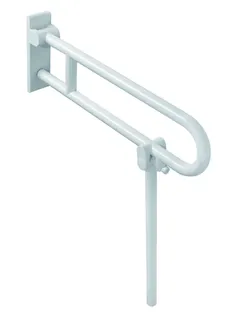 HEWI Stützklappgriff Ser 801, L:700mm, mit Bodenstütze signalweiß