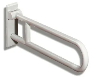 HEWI Stützklappgriff Ser 801, L:750mm, Stahlkern signalweiß