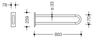 HEWI Wandstützgriff Ser 801, L:850mm, antimikrobiell signalweiß – Bild 5