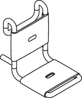HEWI Einhängesitz B=345mm,T=480mm,H=471mm anthrazitgrau – Bild 5