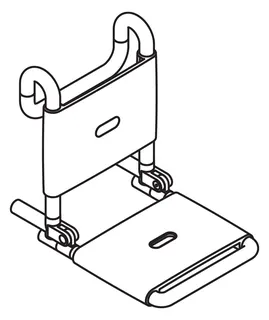 HEWI Einhängesitz, klappbar B=345mm,T=485mm,H=472mm anthrazitgrau – Bild 3