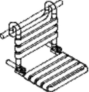 HEWI Einhängesitz, klappbar, B:450 mm, H:473 mm, T:504 mm rubinrot – Bild 4