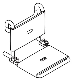 HEWI Einhängesitz, klappbar B=450mm,T=504mm,H=473mm anthrazitgrau – Bild 3