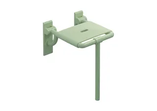 HEWI Klappsitz m. Bodenstütze B=378mm,T=414mm reinweiß
