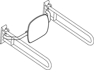 HEWI Rückenstütze Fb 98 EM, WA 230mm SK-Griff-Montage reinweiß – Bild 5