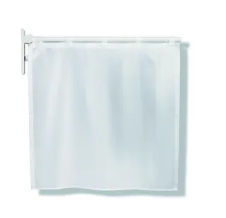 HEWI Duschspritzschutz Ser 801, Dekor uni weiß, 100% Polyester anthrazitgrau