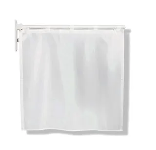 HEWI Duschspritzschutz Ser 801, Dekor uni weiß, 100% Polyester anthrazitgrau – Bild 2