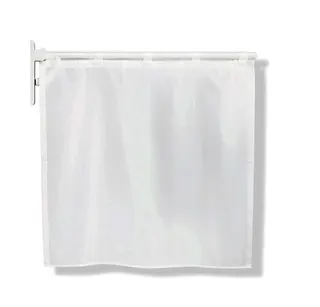 HEWI Duschspritzschutz Ser 801, Dekor uni weiß, 100% Polyester anthrazitgrau – Bild 3