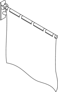 HEWI Duschspritzschutz Ser 801, Dekor uni weiß, 100% Polyester anthrazitgrau – Bild 5