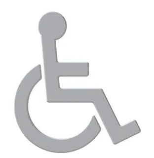 HEWI Symbol Barrierefrei Ser 801, selbstklebend signalweiß – Bild 2