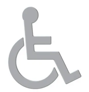 HEWI Symbol Barrierefrei Ser 801, selbstklebend signalweiß – Bild 3