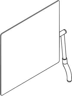 HEWI Kippspiegel, Hebel rechts, Serie LifeSystem signalweiß – Bild 3