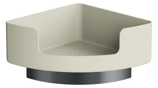 HEWI Eckablage, matt, Wandmontage, Halter chrom reinweiß