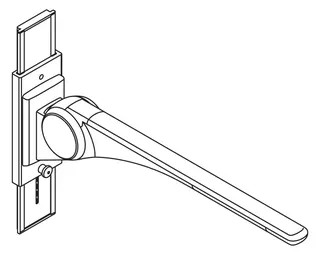 HEWI Stützklappgriff Basic,850 mm mit Höhenverstellung weiß hgl.- weiß mt – Bild 4