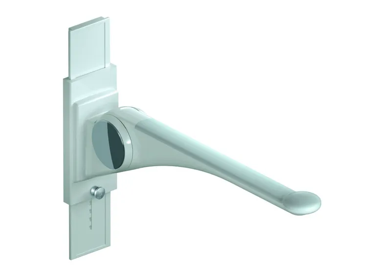 HEWI Stützklappgriff Premium,700 mm mit Höhenverstellung weiß hgl.- weiß mt