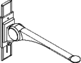 HEWI Stützklappgriff Premium,850 mm mit Höhenverstellung weiß hgl.- weiß mt – Bild 4