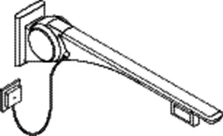 HEWI Stützklappgriff Basic,850 mm,rechts Spülausl.(E-Ausf.) weiß hgl.- weiß mt – Bild 4