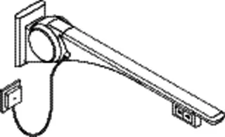 HEWI Stützklappgriff Basic,850 mm,links Spül/FT(E-Ausf.) weiß hochgl.- weiß matt – Bild 4