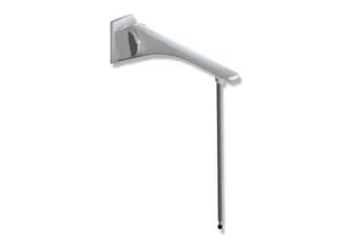 HEWI SK-Griff Basic,750, m.Bodenstütze Montagehöhe h=760mm weiß hgl.- weiß mt