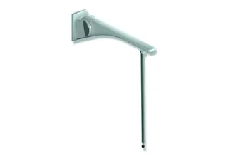 HEWI SK-Griff Basic,750, m.Bodenstütze Montagehöhe h=760mm weiß hgl.- weiß mt – Bild 2