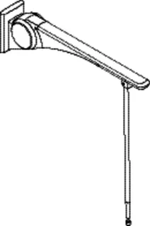 HEWI SK-Griff Basic,750, m.Bodenstütze Montagehöhe h=760mm weiß hgl.- weiß mt – Bild 3