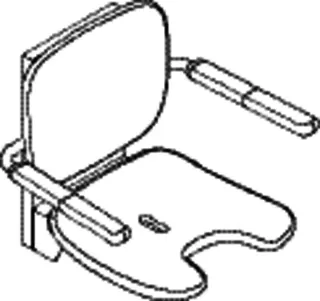 HEWI Klappsitz Premium, Schamausschnitt mit Höhenverstellung anthr.hgl.-anthr.mt – Bild 4