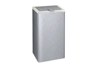 HEWI Papierabfallbehälter Serie 805 m. Deckel, 25 Liter, Edst. signalweiß – Bild 2