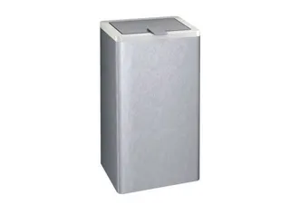 HEWI Papierabfallbehälter Serie 805 m. Deckel, 25 Liter, Edst. signalweiß – Bild 3