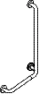 HEWI Winkelgriff Ser 805, Edelstahl, d:33mm, AM:750mm W:500mm links – Bild 4