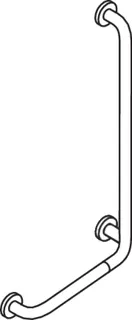 HEWI Winkelgriff Ser 805, Edelstahl, d:33mm, AM:750mm W:500mm links – Bild 5