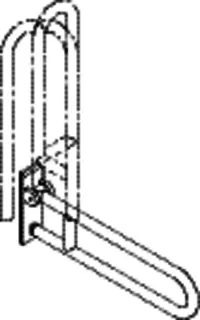 HEWI mobiler SK-Griff, Edelstahl, drehbar, L:700mm – Bild 4