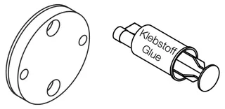 HEWI Klebeset für System 815 für 1 Befestigungspunkt, M4x8 – Bild 2