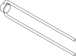 HEWI HH Sys 815 zweiarmig, 425mm, schwenkbar, Chrom, Klebebefestigung – Bild 5