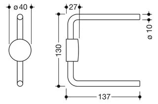HEWI Reservepapierhalter System 815 f. 2 Rollen, Chrom, Klebebefestigung – Bild 2