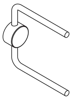 HEWI Reservepapierhalter System 815 f. 2 Rollen, Chrom, Klebebefestigung – Bild 3