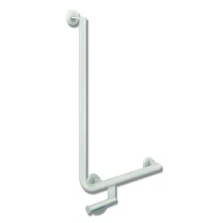 HEWI Winkelgriff, d:32/32, PRH, A1:750, W1:500, re, plvb weiß tiefmatt