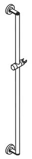 HEWI Brausehalterstange, d:25, L:1100, pulverbeschichtet dgrau tiefmatt – Bild 4