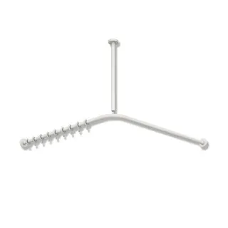 HEWI VH-Stange, d:25, A1/A2=887, 18 Ringe, plvb weiß tiefmatt – Bild 2