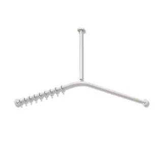 HEWI VH-Stange, d:25,A1/A2=1487, 28 Ringe, plvb weiß tiefmatt – Bild 3