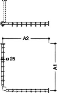 HEWI VH-Stange, d:25,A1/A2=var., plvb dgrau tiefmatt – Bild 5