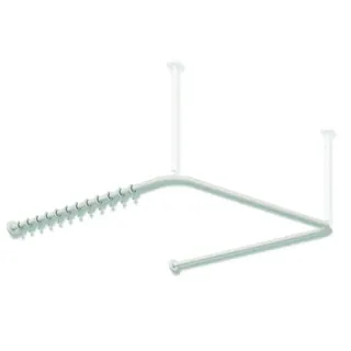 HEWI VH-Stange,d:25,A1/A3=1487, A2=1465, 46 Ringe, plvb weiß tiefmatt – Bild 2