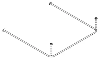 HEWI VH-Stange,d:25,A1/A3=1487, A2=1465, 46 Ringe, plvb weiß tiefmatt – Bild 4