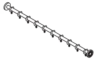HEWI VH-Stange, d:25, L:1000, 10 Ringe, pulverbeschichtet schw tiefmatt – Bild 4