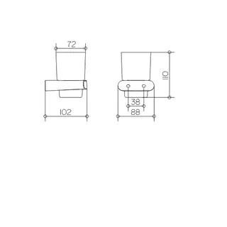 Keuco Elegance Glashalter komplett chrom – Bild 2