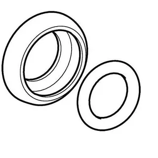 Geberit Spülrohraußenverbinder, 44 mm mit Gummiring, weiß-alpin – Bild 2