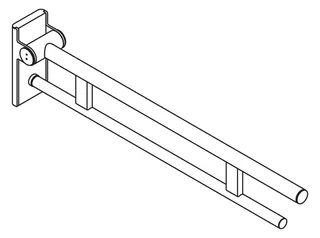 HEWI Stützklappgriff Duo (A), L:850mm, plvb weiß tiefmatt – Bild 4