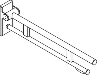 HEWI Stützklappgriff Duo (A), PRH, L:750mm, plvb dgrau tiefmatt – Bild 5