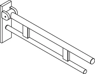 HEWI SK-Griff Duo (B), L:700, pulverbeschichtet weiß tiefmatt – Bild 2